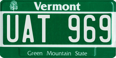 VT license plate UAT969