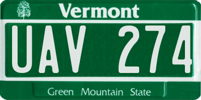 VT license plate UAV274