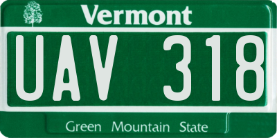 VT license plate UAV318