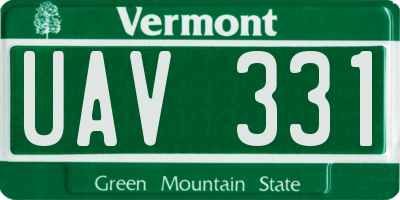 VT license plate UAV331