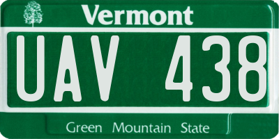 VT license plate UAV438