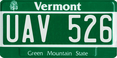 VT license plate UAV526
