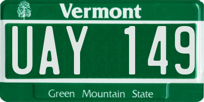 VT license plate UAY149