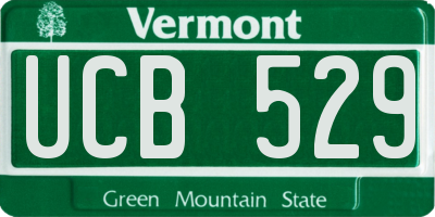 VT license plate UCB529