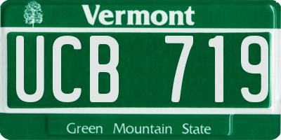 VT license plate UCB719