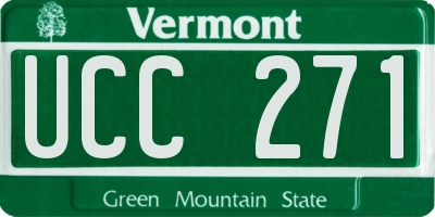 VT license plate UCC271