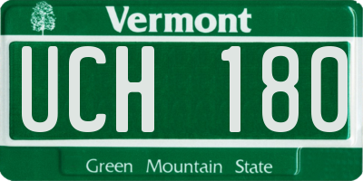 VT license plate UCH180