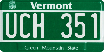 VT license plate UCH351