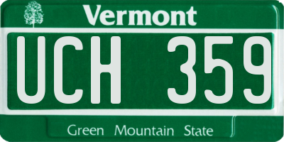 VT license plate UCH359