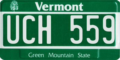 VT license plate UCH559