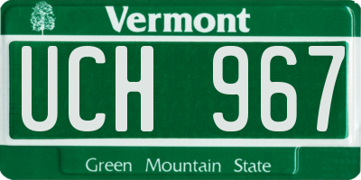 VT license plate UCH967