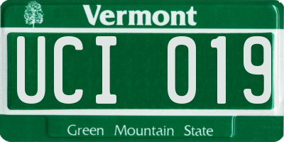VT license plate UCI019