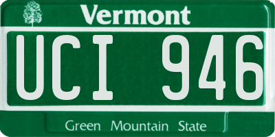 VT license plate UCI946
