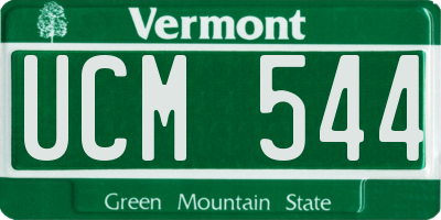 VT license plate UCM544