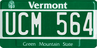 VT license plate UCM564