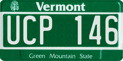 VT license plate UCP146