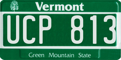 VT license plate UCP813