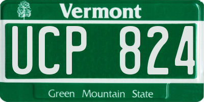 VT license plate UCP824