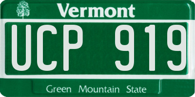 VT license plate UCP919