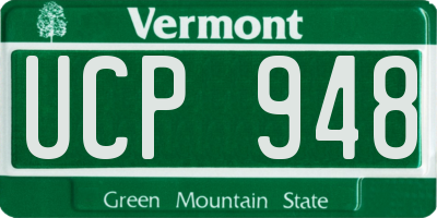 VT license plate UCP948