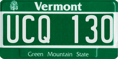 VT license plate UCQ130