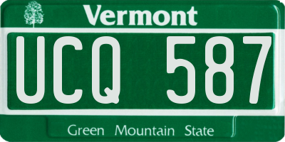 VT license plate UCQ587