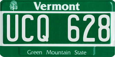 VT license plate UCQ628