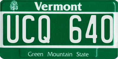 VT license plate UCQ640