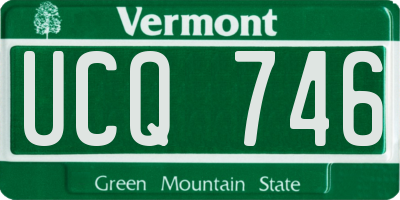 VT license plate UCQ746