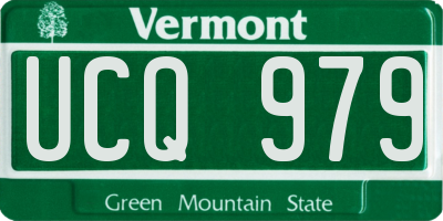VT license plate UCQ979