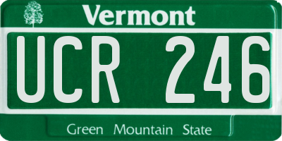 VT license plate UCR246
