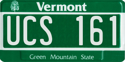 VT license plate UCS161