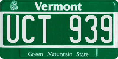 VT license plate UCT939