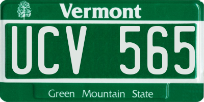 VT license plate UCV565