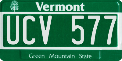 VT license plate UCV577