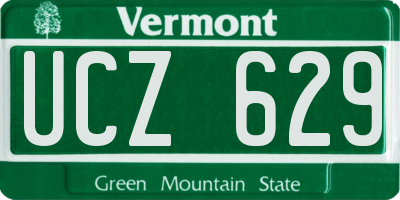 VT license plate UCZ629
