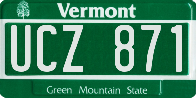 VT license plate UCZ871