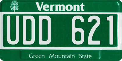 VT license plate UDD621