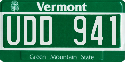 VT license plate UDD941