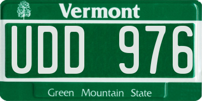VT license plate UDD976