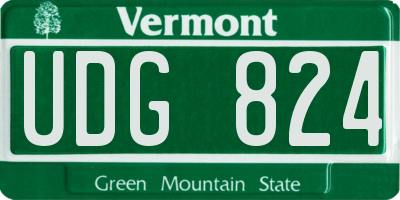 VT license plate UDG824