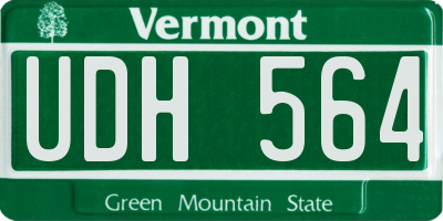 VT license plate UDH564