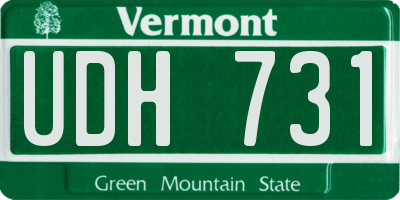 VT license plate UDH731