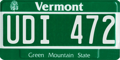 VT license plate UDI472