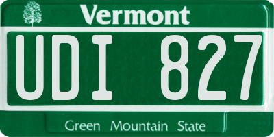 VT license plate UDI827