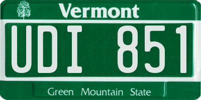 VT license plate UDI851