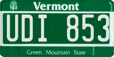 VT license plate UDI853