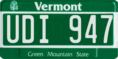 VT license plate UDI947