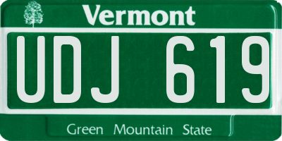 VT license plate UDJ619