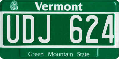 VT license plate UDJ624
